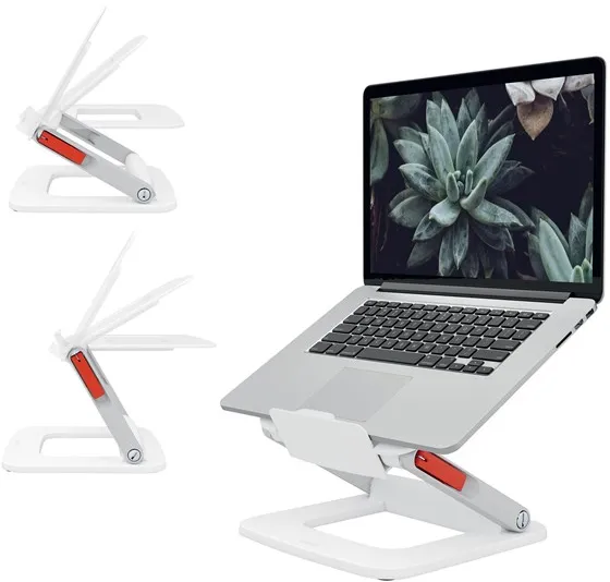 Leitz Ergo justerbar multivinklet laptopstativ, 63 % återvunnen plast, vit