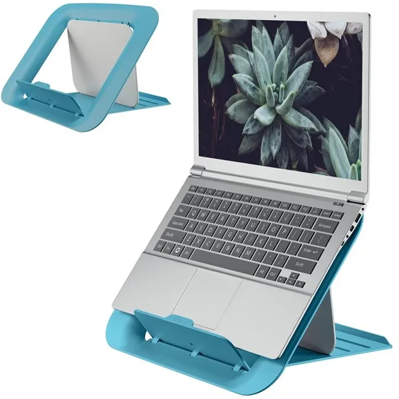 Leitz Ergo Cosy justerbar laptopstativ, 80% återvunnen plast Lugnt blå